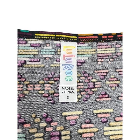 LuLaRoe Women's Black Multicolor Long Sleeve Top - Picture 4 of 7